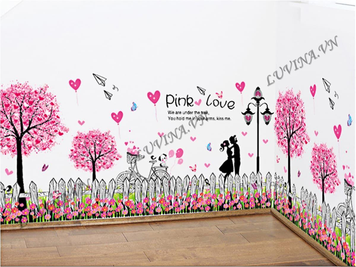 DECAL TRANG TRÍ CHÂN RÀO TÌNH YÊU MỚI