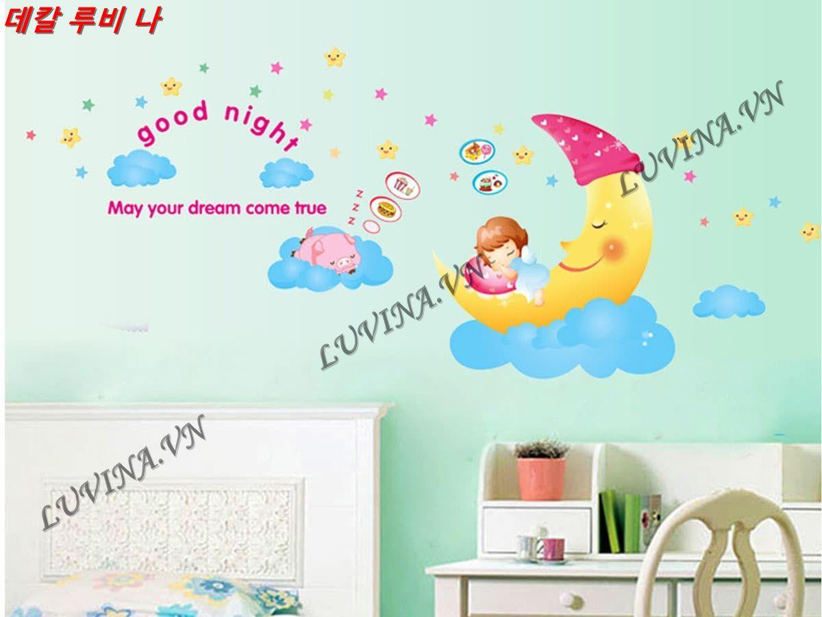 DECAL TRANG TRÍ CHÚC BÉ NGỦ NGON