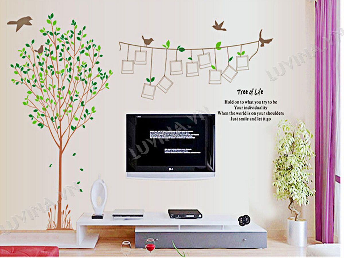 DECAL TRANG TRÍ CÂY KHUNG ẢNH
