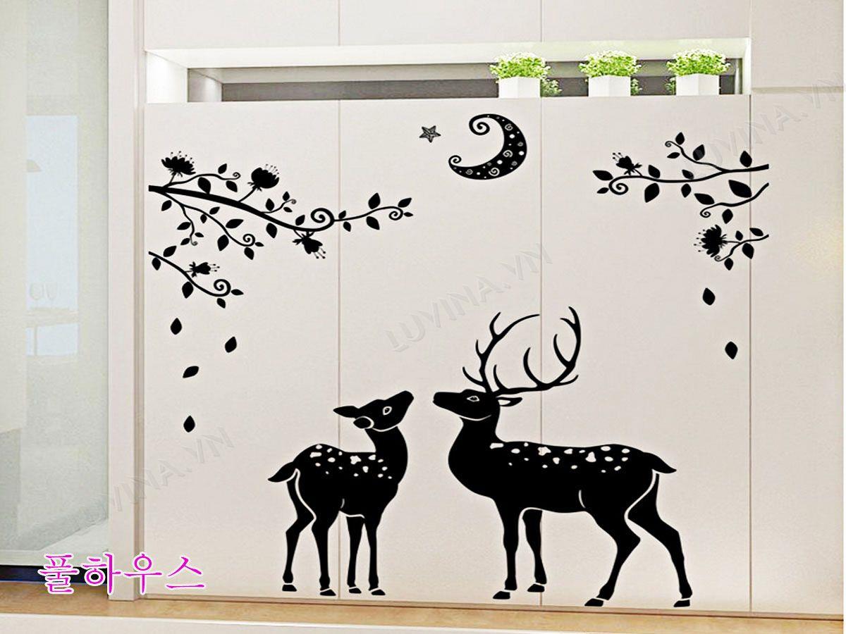 DECAL TRANG TRÍ HƯƠU ĐEN