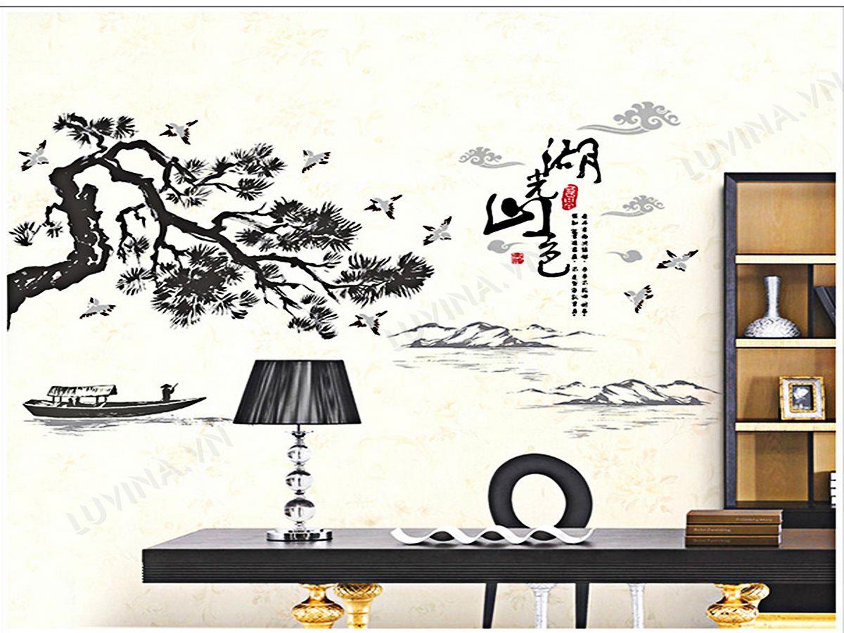 DECAL TRANG TRÍ TÙNG ĐEN