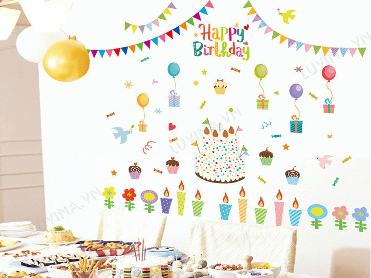 DECAL TRANG TRÍ DẠ QUANG SINH NHẬT