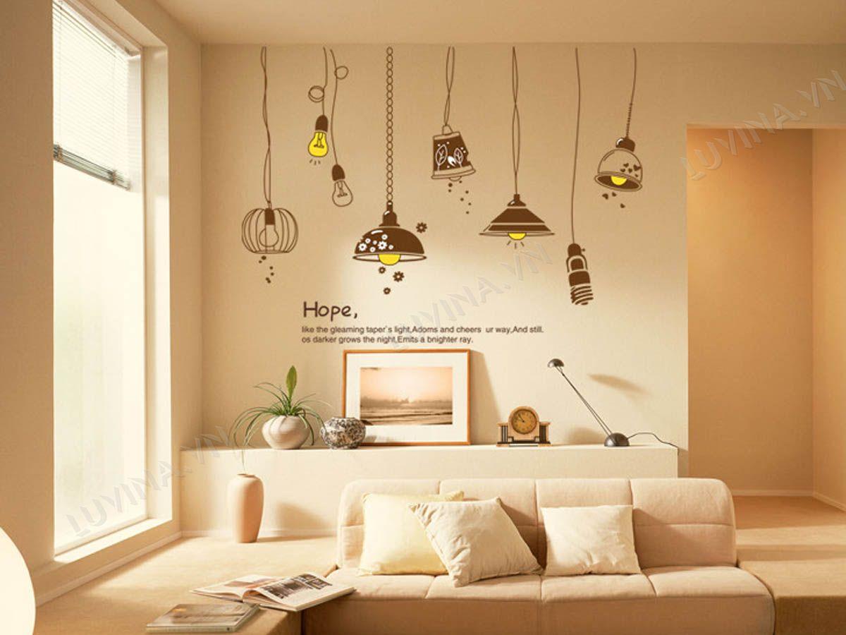 DECAL TRANG TRÍ ĐÈN VÀNG