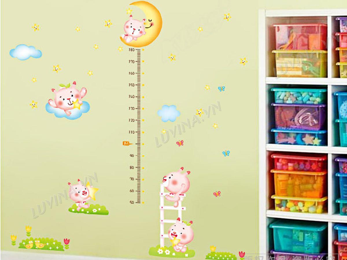 DECAL TRANG TRÍ THƯỚC ĐO THỎ