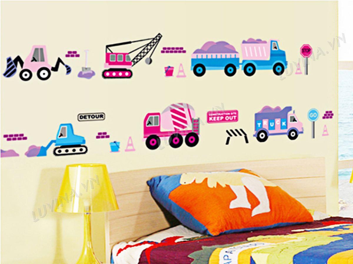 DECAL TRANG TRÍ Ô TÔ HỒNG