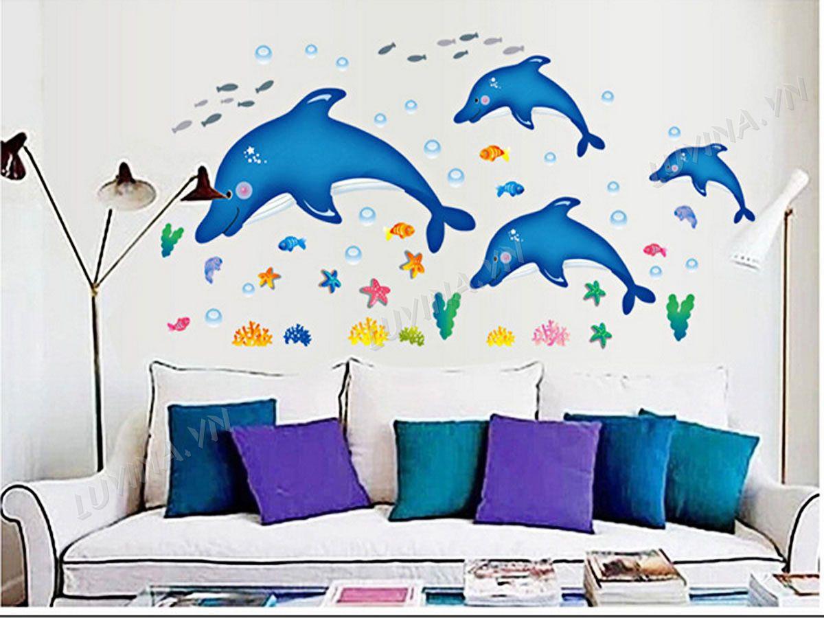 DECAL TRANG TRÍ CÁ HEO NHỎ