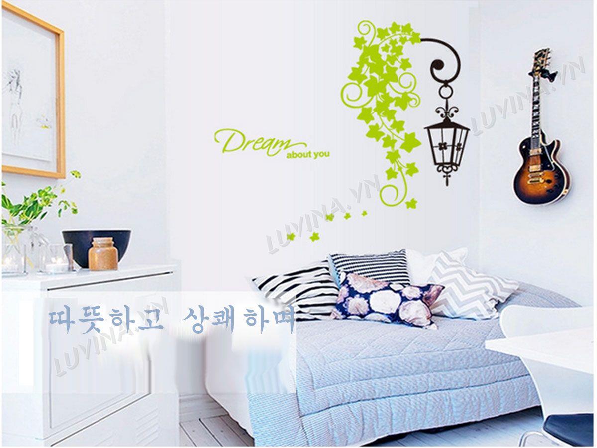 DECAL TRANG TRÍ CỘT ĐÈN XANH