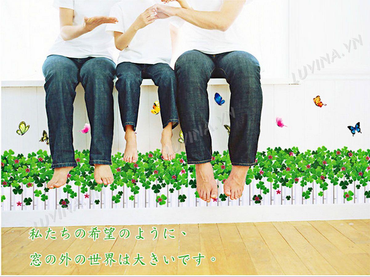 DECAL TRANG TRÍ RÀO TRẮNG