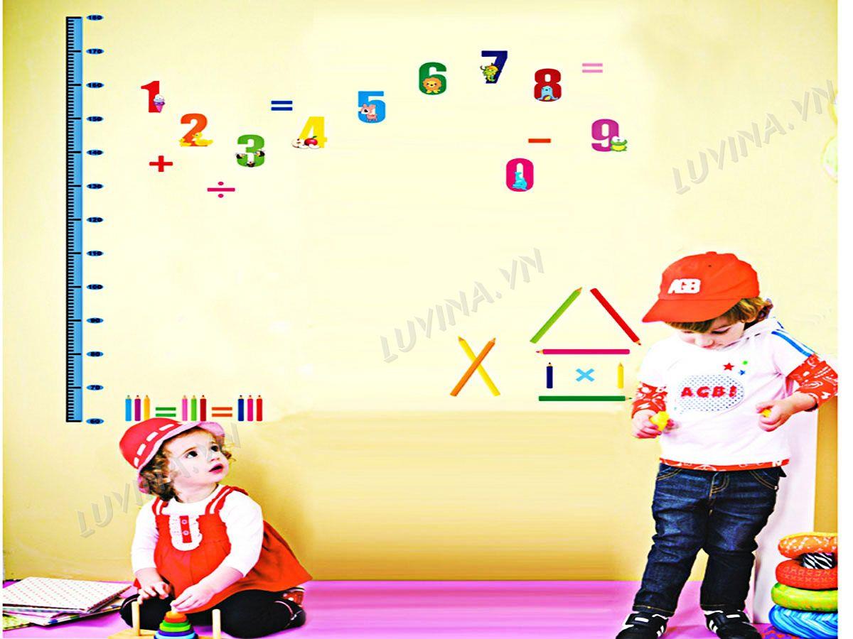 DECAL TRANG TRÍ THƯỚC SỐ