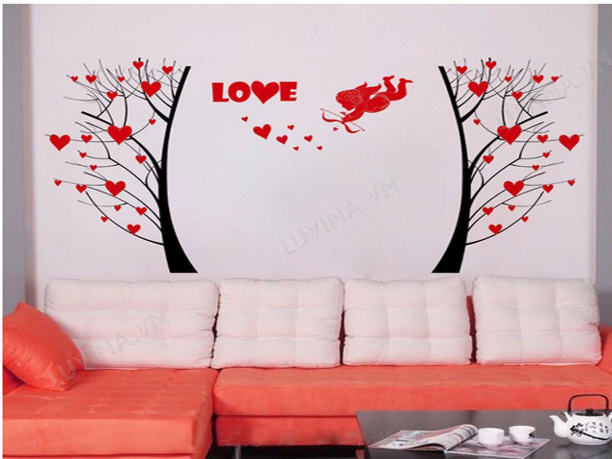 DECAL TRANG TRÍ CÂY TÌNH YÊU