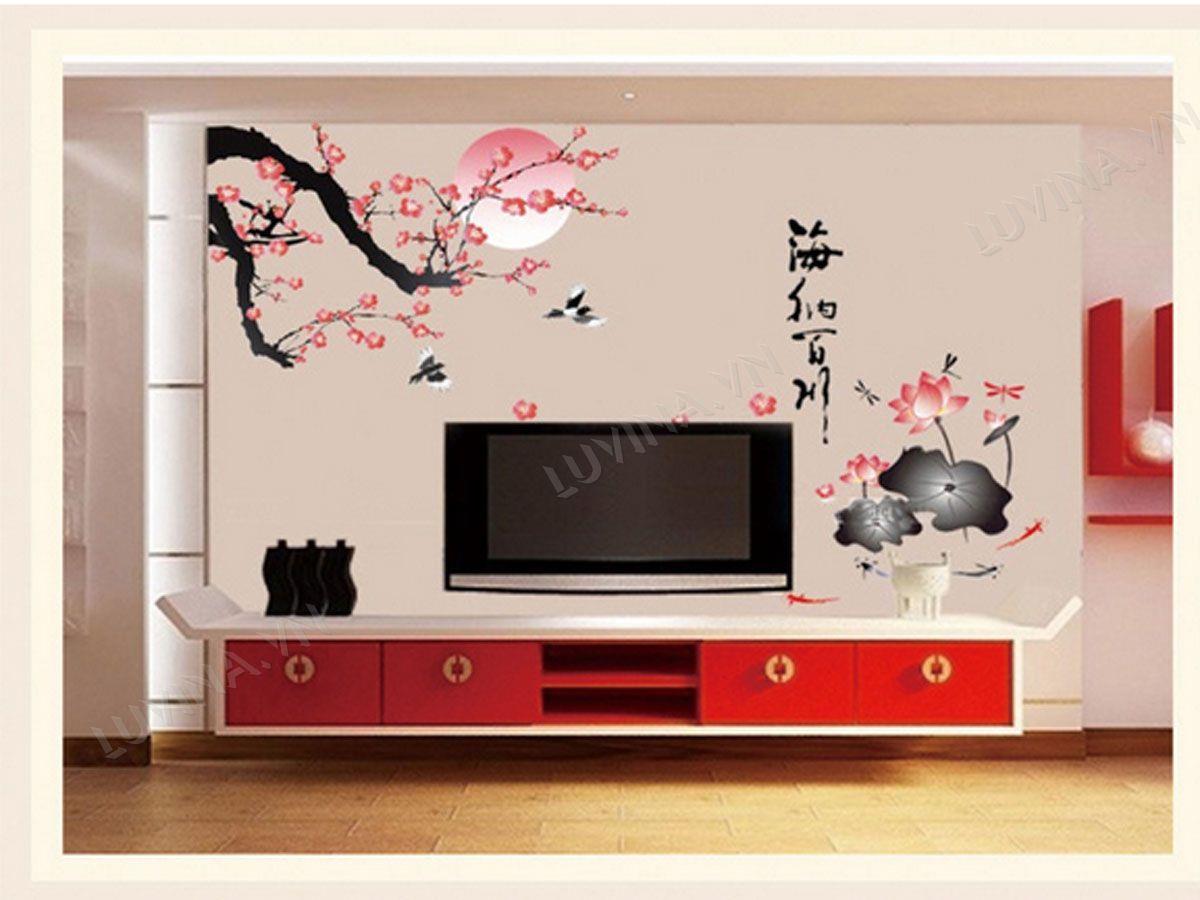 DECAL TRANG TRÍ ĐÀO CỔ