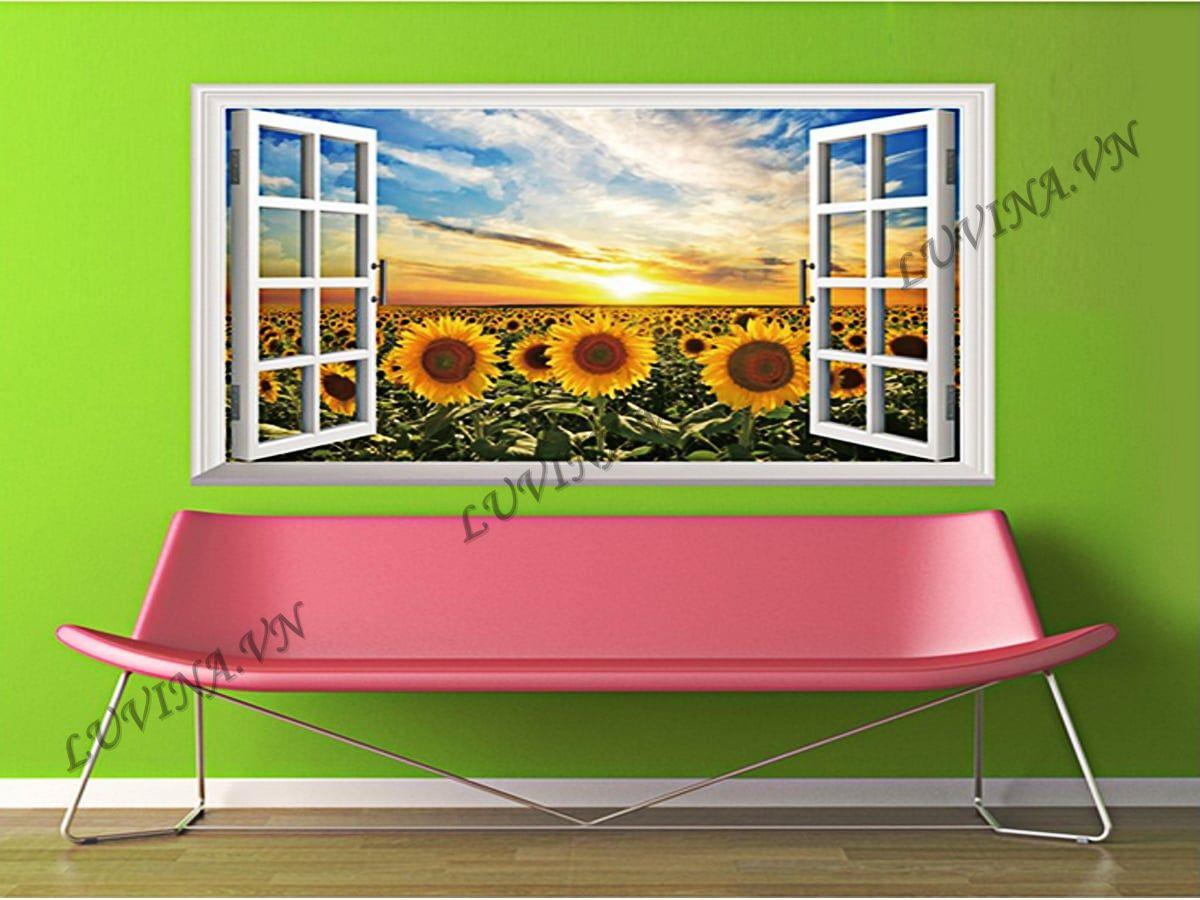 DECAL TRANG TRÍ CỬA SỔ HƯỚNG DƯƠNG