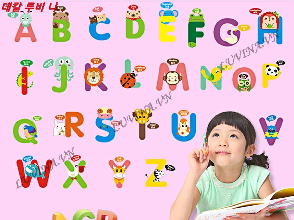 DECAL TRANG TRÍ CHỮ CÁI THÚ