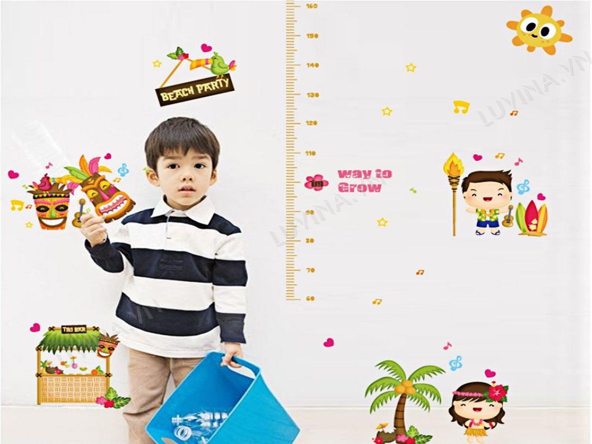 DECAL TRANG TRÍ THƯỚC ĐO BIỂN HAWAI