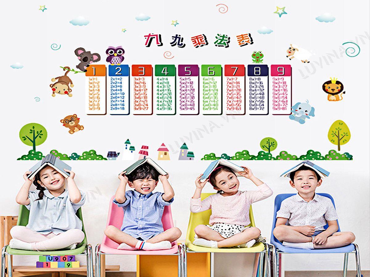 DECAL TRANG TRÍ BẢNG CỬU CHƯƠNG