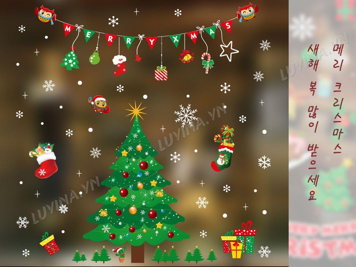 DECAL TRANG TRÍ CÂY THÔNG NOEN