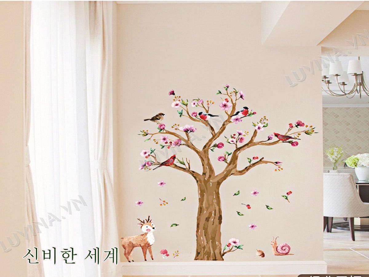 DECAL TRANG TRÍ CÂY HƯƠU
