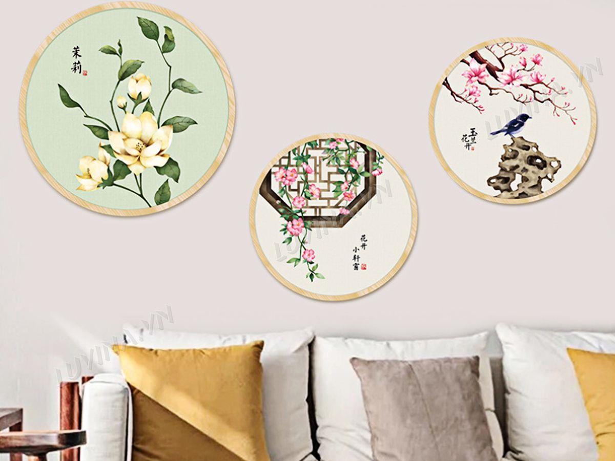 DECAL TRANG TRÍ VÒNG TRÒN PHONG CẢNH