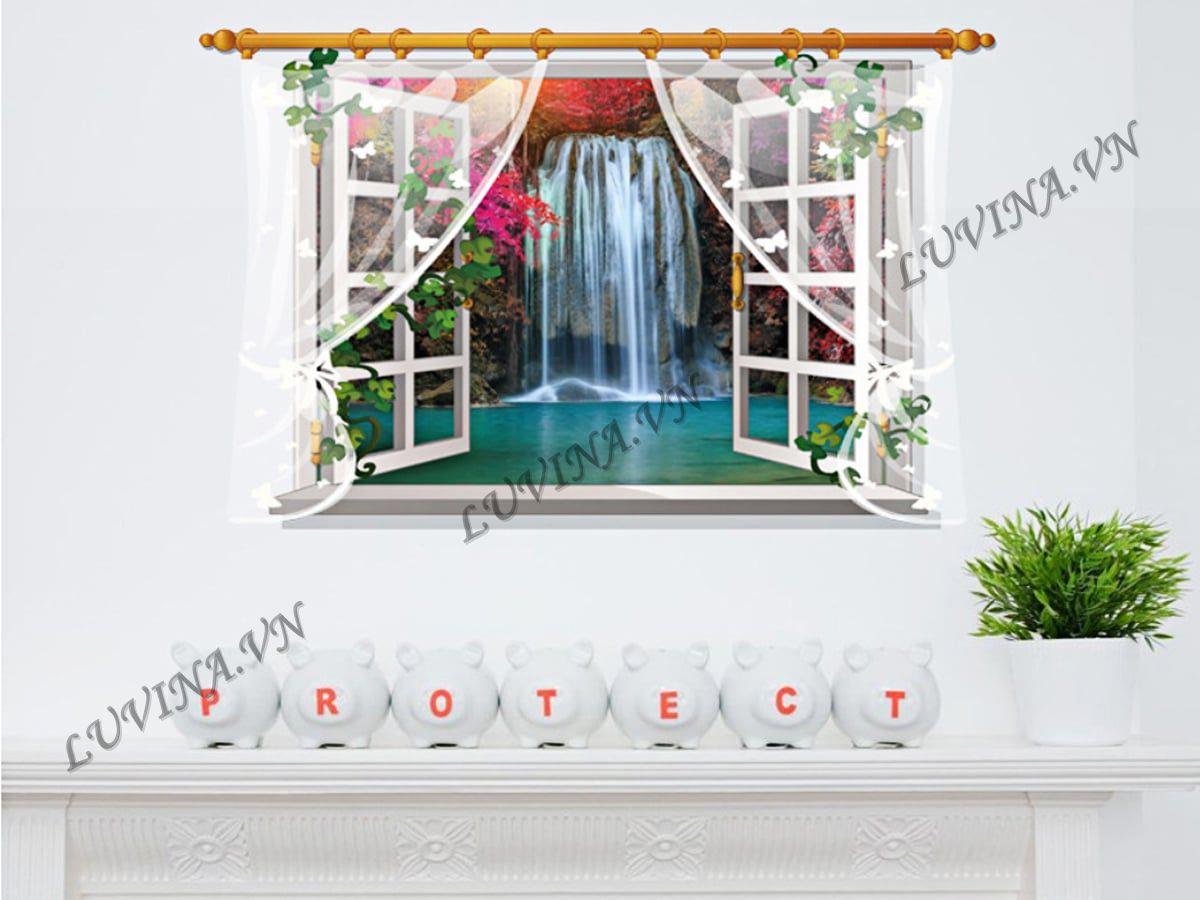 DECAL TRANG TRÍ CỬA SỔ THÁC NƯỚC