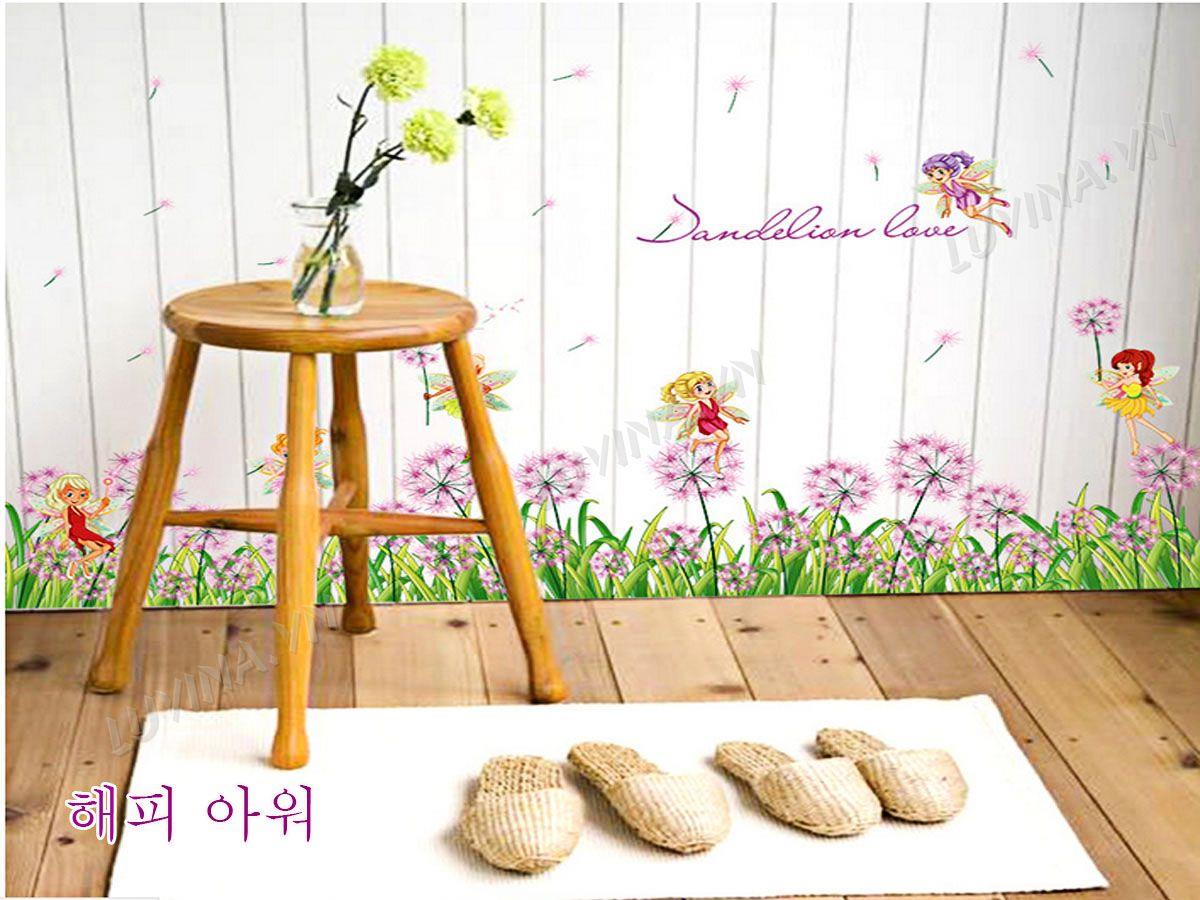 DECAL TRANG TRÍ CHÂN RÀO BỒ CÔNG ANH TÍM