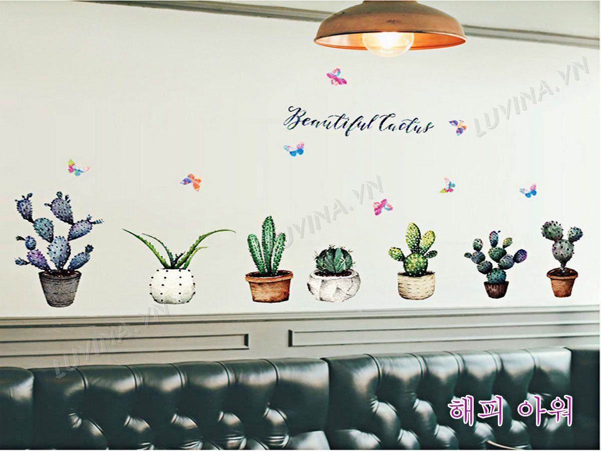 DECAL TRANG TRÍ CHẬU XƯƠNG RỒNG NHỎ