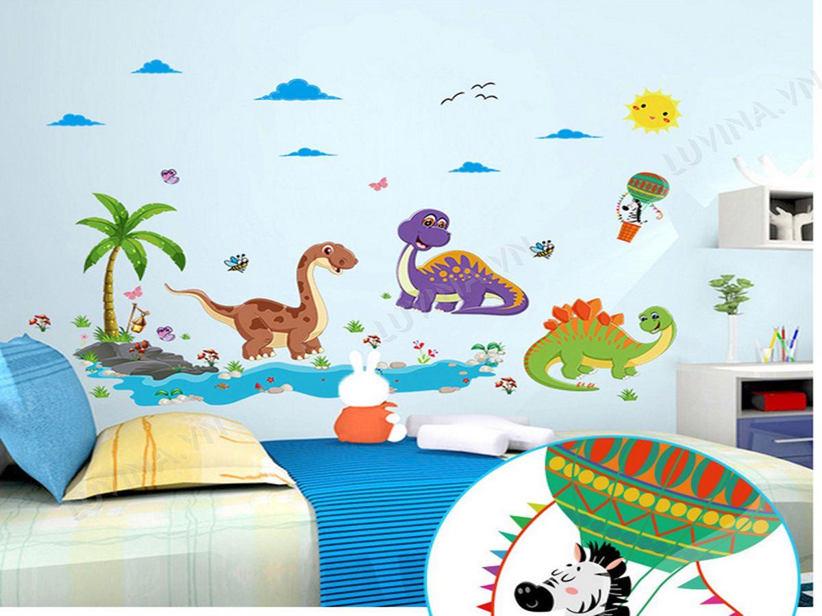 DECAL TRANG TRÍ GIA ĐÌNH KHỦNG LONG