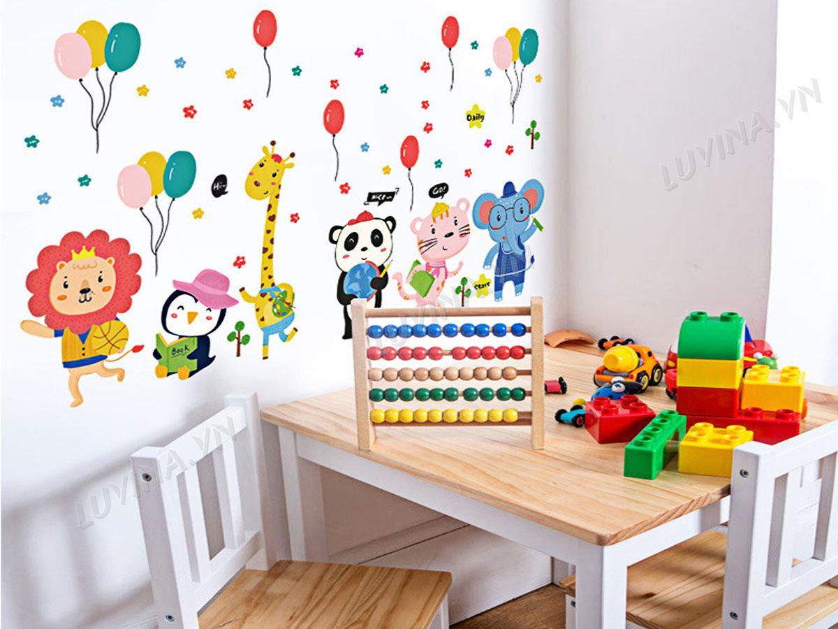 DECAL TRANG TRÍ BẦY THÚ VUI VẺ