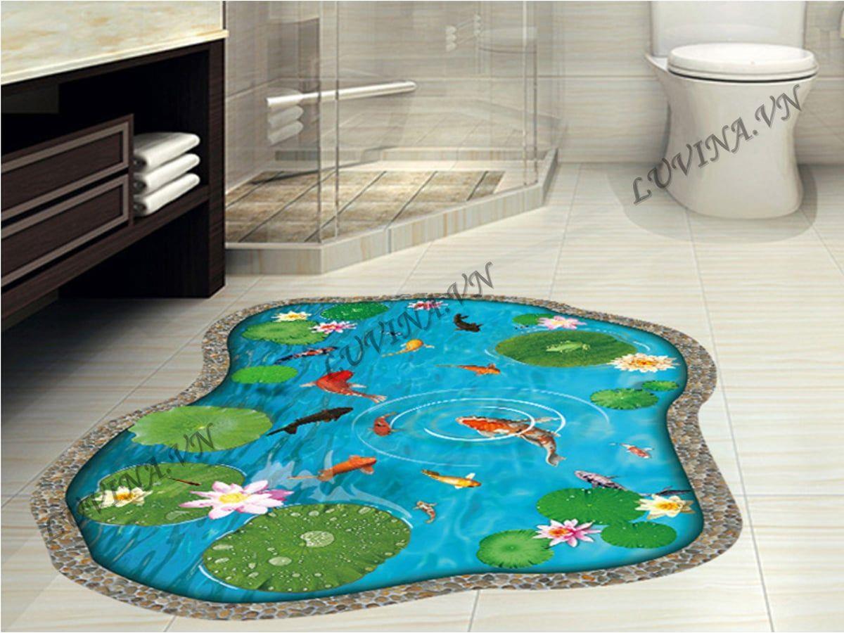 DECAL TRANG TRÍ HỒ CÁ THÀNH ĐÁ