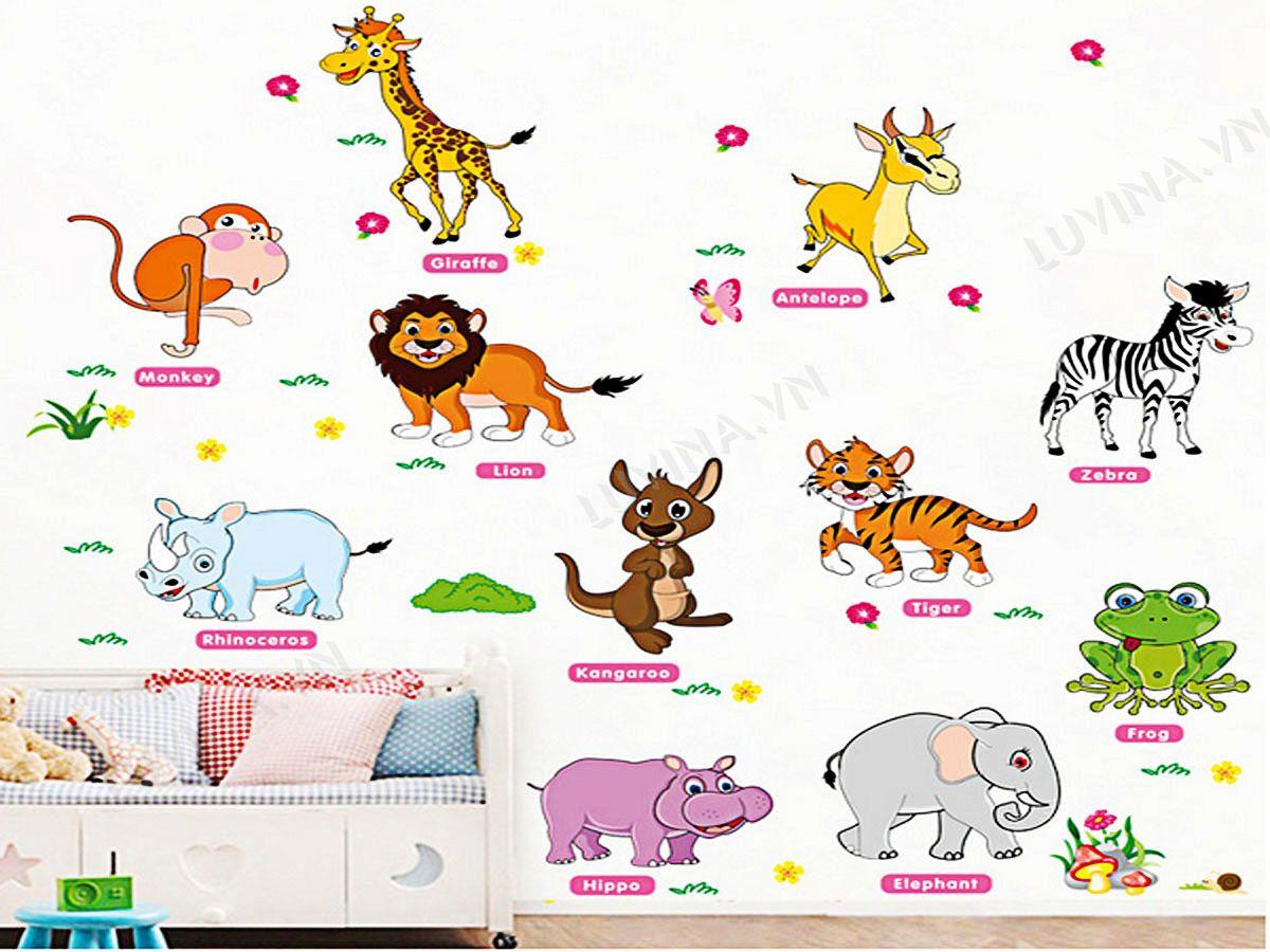 DECAL TRANG TRÍ THÚ TIẾNG ANH