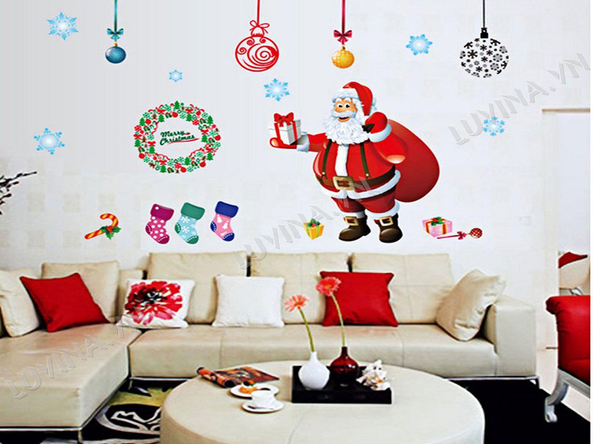  DECAL TRANG TRÍ ÔNG GIÀ NOEN VÁC QUÀ