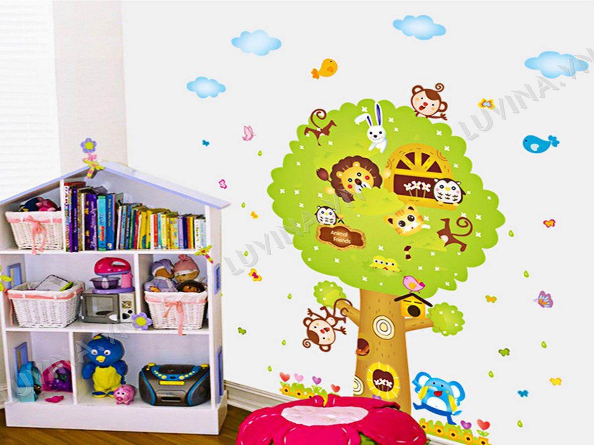 DECAL TRANG TRÍ CÂY TÁN TRÒN