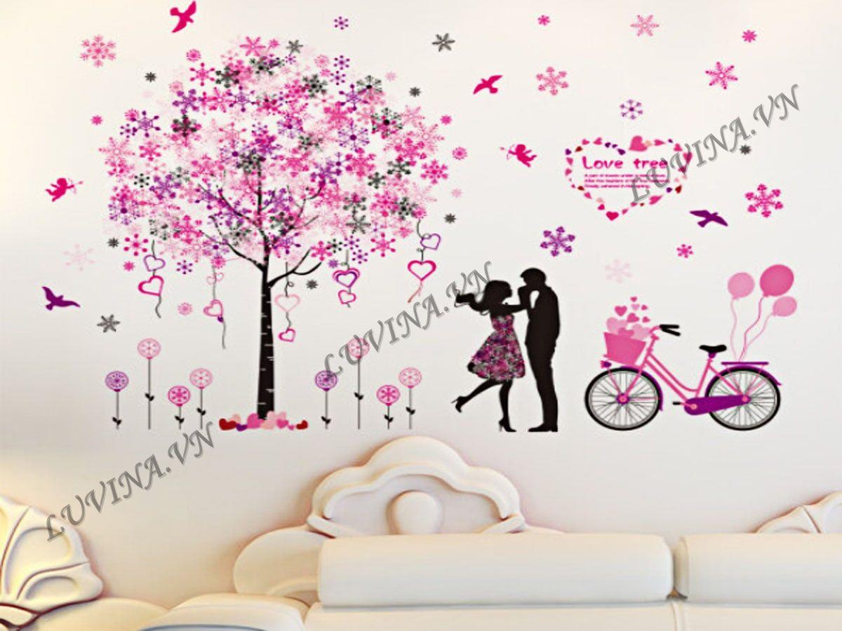 DECAL TRANG TRÍ CÂY SAO TUYẾT