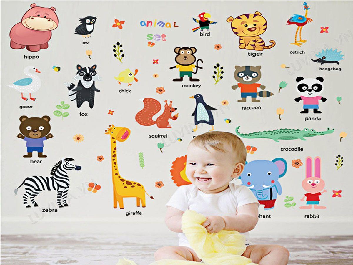 DECAL TRANG TRÍ THÚ TIẾNG ANH