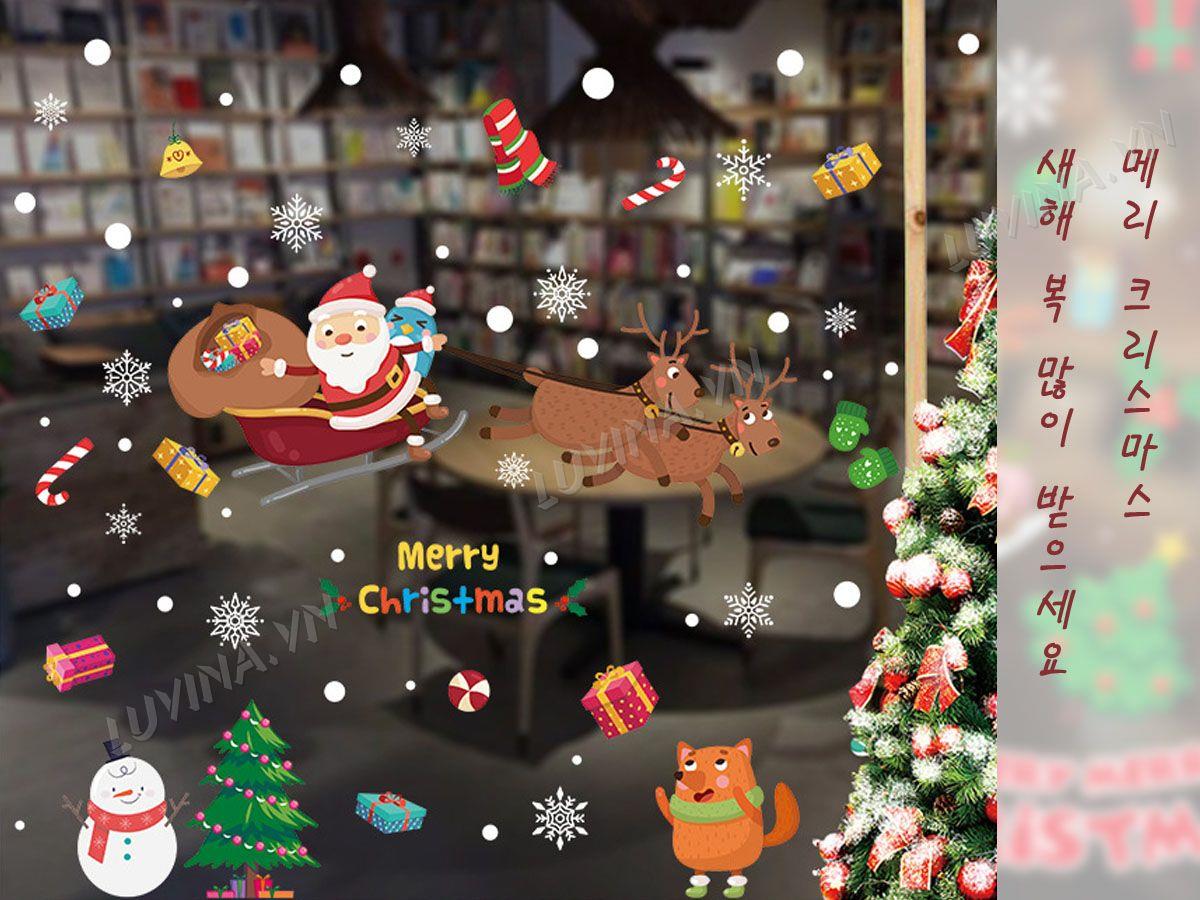 DECAL TRANG TRÍ ÔNG GIÀ NOEN CƯỠI XE TUẦN LỘC