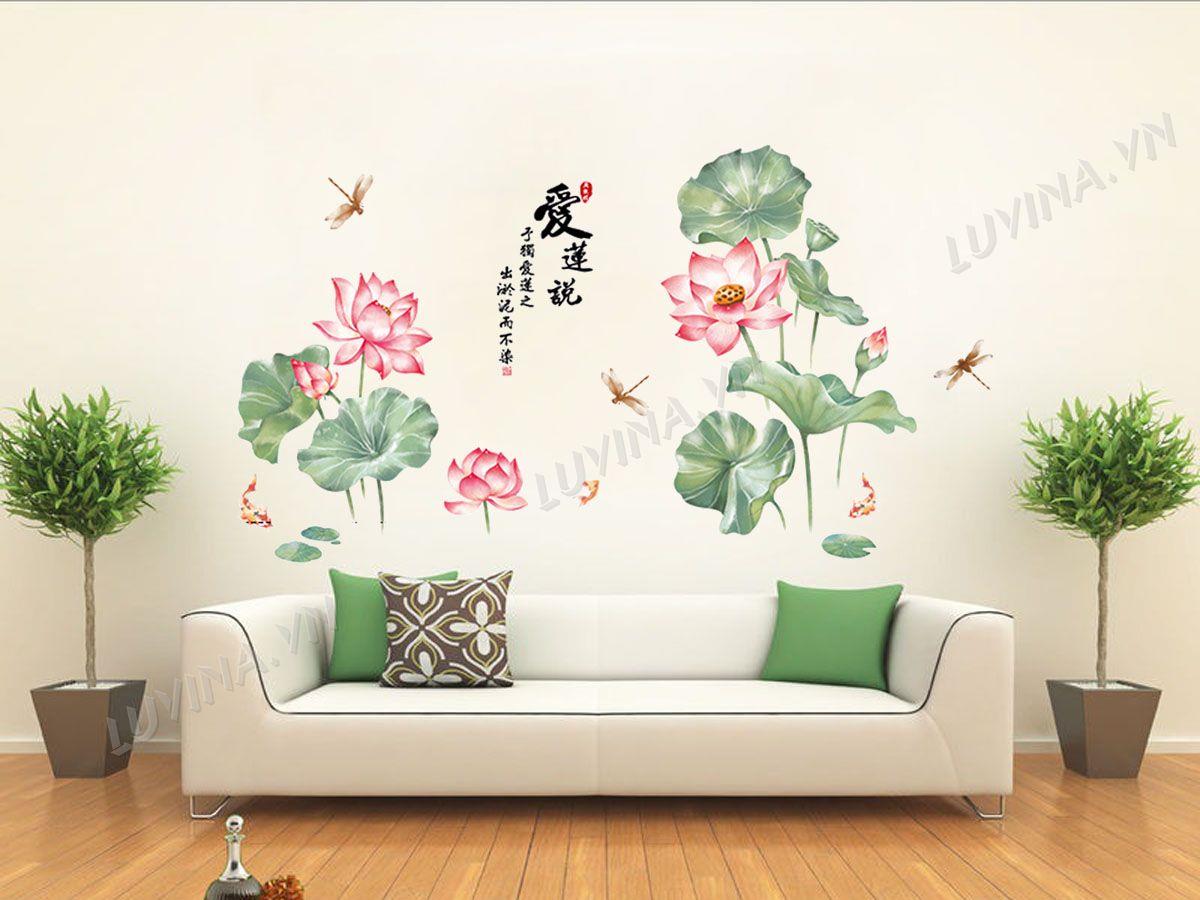 DECAL HÀN QUỐC ĐẦM SEN