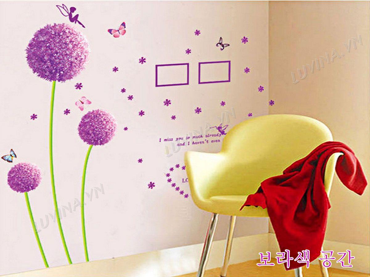 DECAL TRANG TRÍ HOA BỒ CÔNG ANH HỒNG