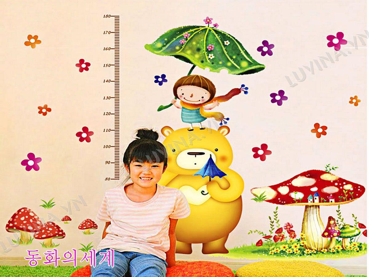 DECAL TRANG TRÍ THƯỚC GẤU BỰ