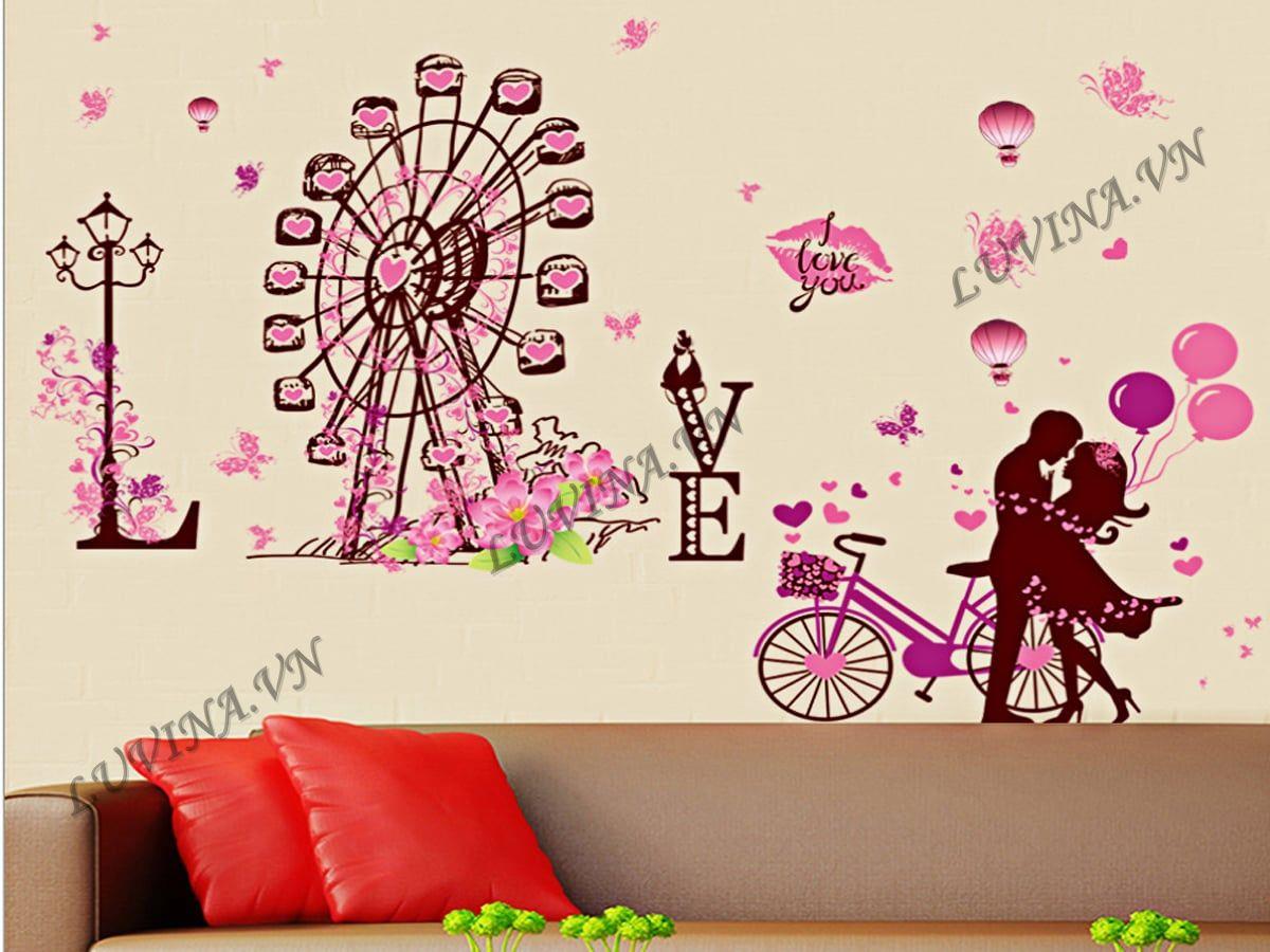 DECAL TRANG TRÍ VÒNG QUAY TÌNH NHÂN