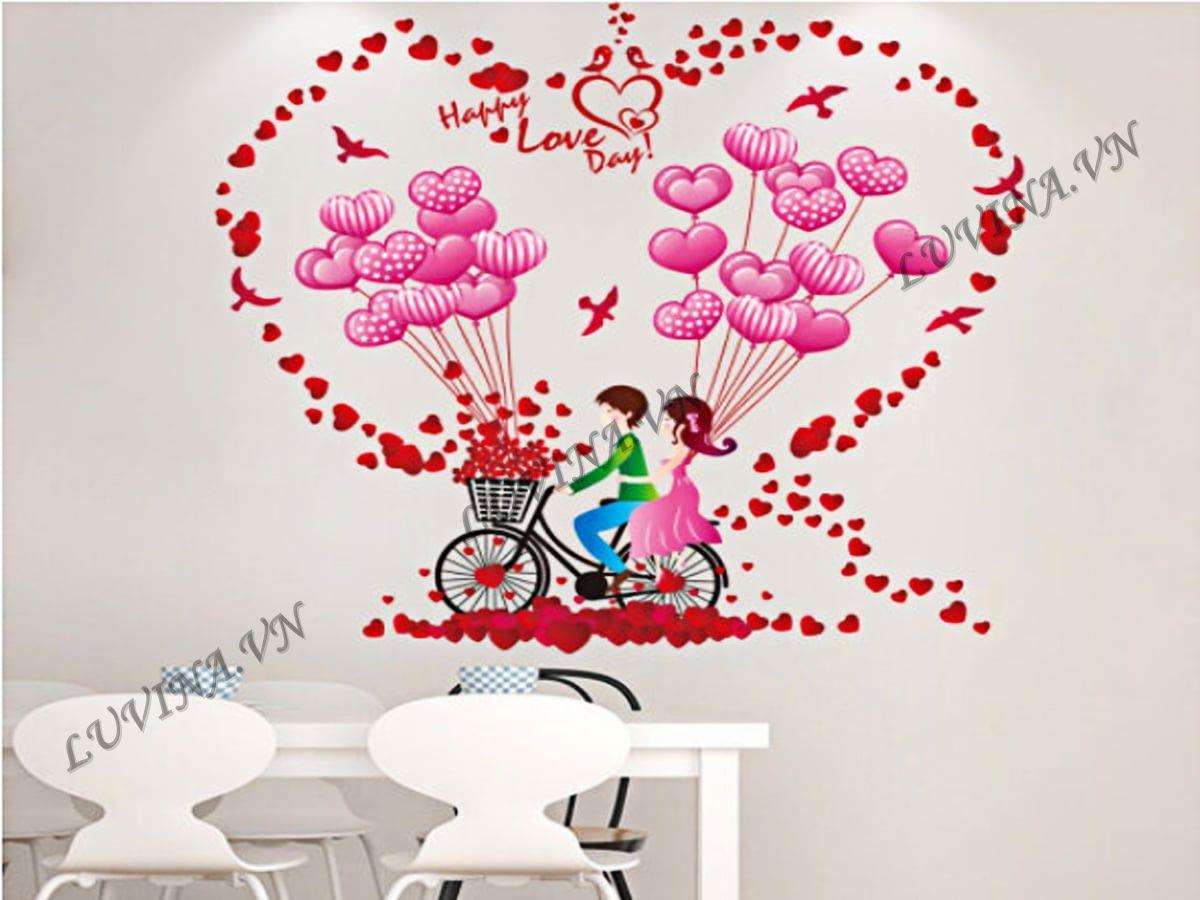 DECAL TRANG TRÍ XE BÓNG TÌNH YÊU