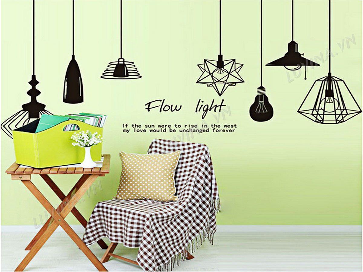 DECAL TRANG TRÍ ĐÈN ĐEN FLOW LIGHT