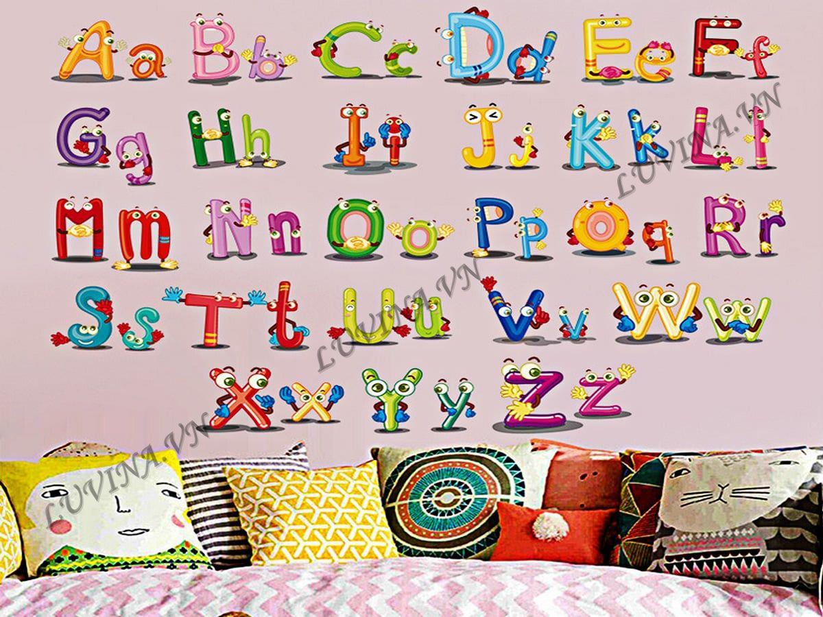 DECAL TRANG TRÍ CHỮ NGỘ NGHĨNH