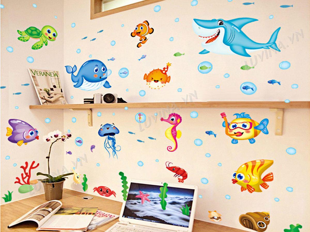 DECAL TRANG TRÍ ĐÀN CÁ ĐẠI DƯƠNG