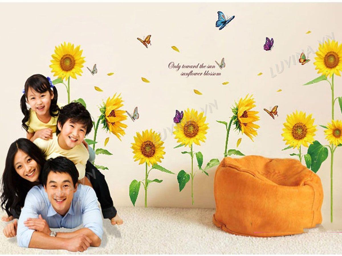 DECAL TRANG TRÍ HOA HƯỚNG DƯƠNG