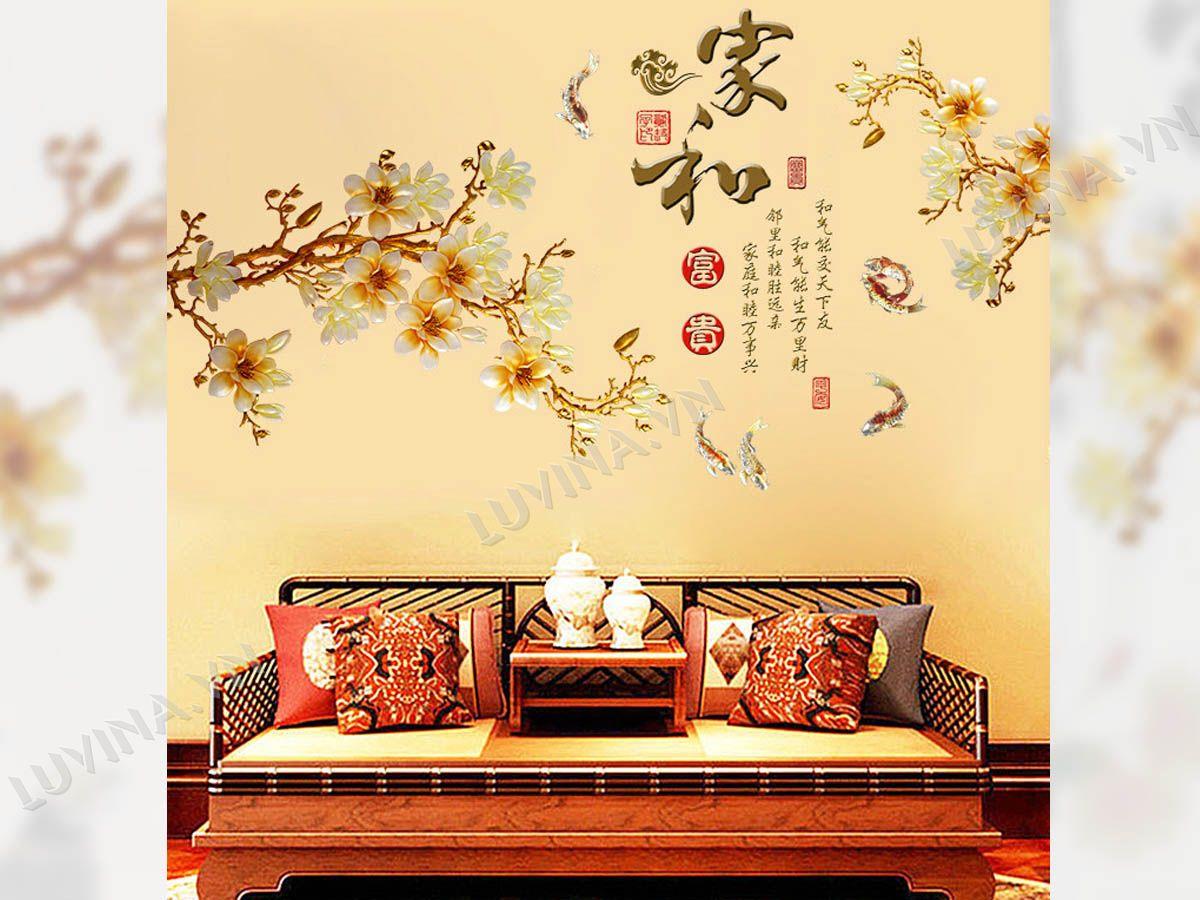 DECAL TRANG TRÍ MAI VÀNG