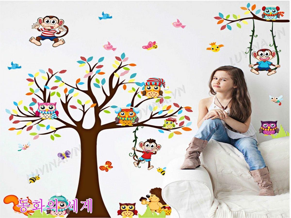 DECAL TRANG TRÍ CÂY KHỈ