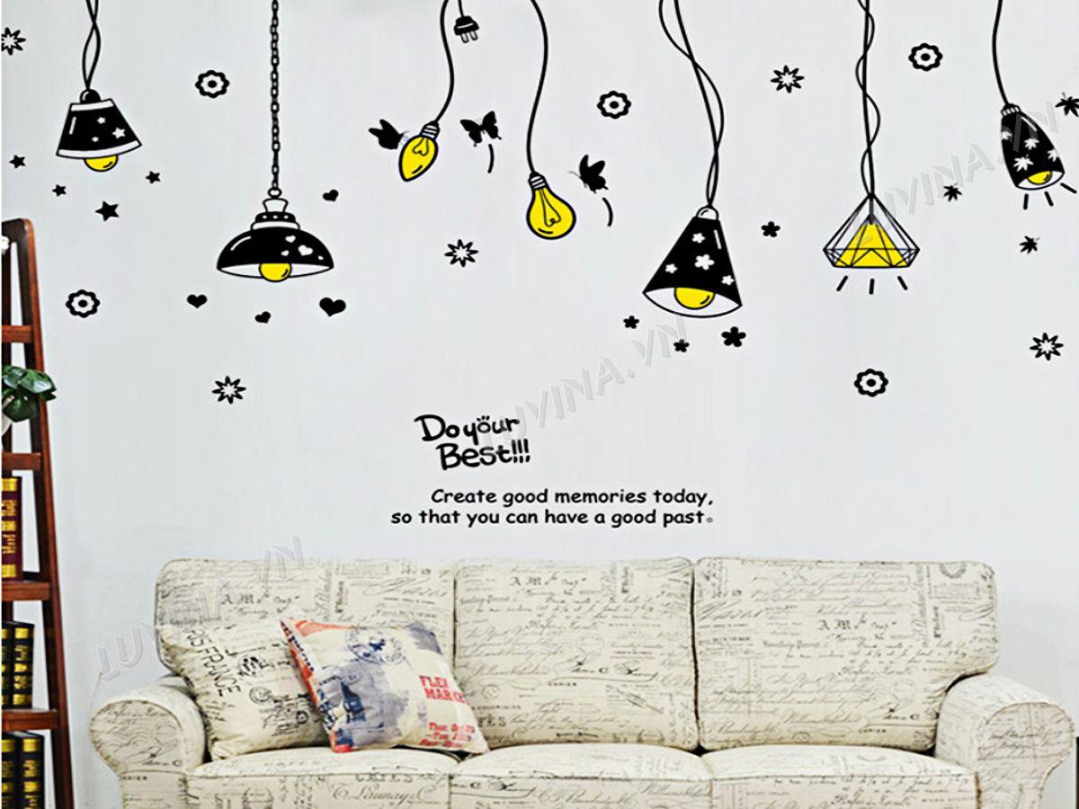 DECAL TRANG TRÍ ĐÈN TREO DO YOUR BEST