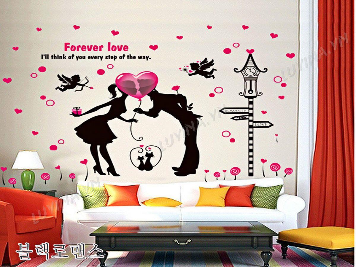 DECAL TRANG TRÍ NỤ HÔN FOREVER LOVE